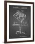 PP374-Black Grid Nintendo Joystick Patent Poster-Cole Borders-Framed Giclee Print