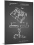 PP374-Black Grid Nintendo Joystick Patent Poster-Cole Borders-Mounted Giclee Print