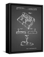 PP374-Black Grid Nintendo Joystick Patent Poster-Cole Borders-Framed Stretched Canvas
