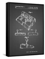 PP374-Black Grid Nintendo Joystick Patent Poster-Cole Borders-Framed Stretched Canvas