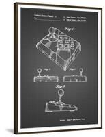 PP374-Black Grid Nintendo Joystick Patent Poster-Cole Borders-Framed Premium Giclee Print