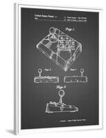 PP374-Black Grid Nintendo Joystick Patent Poster-Cole Borders-Framed Premium Giclee Print