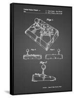 PP374-Black Grid Nintendo Joystick Patent Poster-Cole Borders-Framed Stretched Canvas