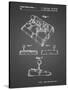 PP374-Black Grid Nintendo Joystick Patent Poster-Cole Borders-Stretched Canvas