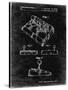 PP374-Black Grunge Nintendo Joystick Patent Poster-Cole Borders-Stretched Canvas