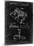 PP374-Black Grunge Nintendo Joystick Patent Poster-Cole Borders-Mounted Giclee Print