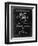 PP374-Black Grunge Nintendo Joystick Patent Poster-Cole Borders-Framed Premium Giclee Print