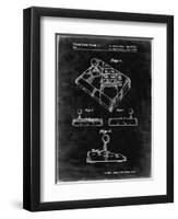 PP374-Black Grunge Nintendo Joystick Patent Poster-Cole Borders-Framed Premium Giclee Print