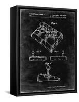 PP374-Black Grunge Nintendo Joystick Patent Poster-Cole Borders-Framed Stretched Canvas