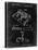 PP374-Black Grunge Nintendo Joystick Patent Poster-Cole Borders-Stretched Canvas