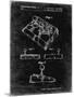 PP374-Black Grunge Nintendo Joystick Patent Poster-Cole Borders-Mounted Premium Giclee Print