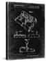 PP374-Black Grunge Nintendo Joystick Patent Poster-Cole Borders-Stretched Canvas