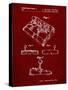 PP374-Burgundy Nintendo Joystick Patent Poster-Cole Borders-Stretched Canvas