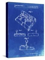 PP374-Faded Blueprint Nintendo Joystick Patent Poster-Cole Borders-Stretched Canvas