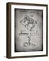 PP374-Faded Grey Nintendo Joystick Patent Poster-Cole Borders-Framed Giclee Print