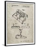 PP374-Sandstone Nintendo Joystick Patent Poster-Cole Borders-Framed Premium Giclee Print