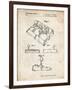 PP374-Vintage Parchment Nintendo Joystick Patent Poster-Cole Borders-Framed Giclee Print