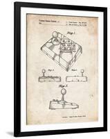 PP374-Vintage Parchment Nintendo Joystick Patent Poster-Cole Borders-Framed Giclee Print