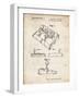 PP374-Vintage Parchment Nintendo Joystick Patent Poster-Cole Borders-Framed Giclee Print