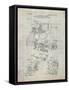PP375-Antique Grid Parchment Smith and Wesson Hammerless Pistol 1898 Patent Poster-Cole Borders-Framed Stretched Canvas