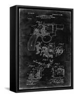 PP375-Black Grunge Smith and Wesson Hammerless Pistol 1898 Patent Poster-Cole Borders-Framed Stretched Canvas