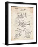 PP375-Vintage Parchment Smith and Wesson Hammerless Pistol 1898 Patent Poster-Cole Borders-Framed Giclee Print