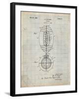 PP379-Antique Grid Parchment Football Game Ball 1925 Patent Poster-Cole Borders-Framed Giclee Print