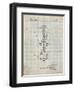 PP379-Antique Grid Parchment Football Game Ball 1925 Patent Poster-Cole Borders-Framed Giclee Print