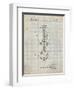 PP379-Antique Grid Parchment Football Game Ball 1925 Patent Poster-Cole Borders-Framed Giclee Print