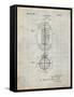 PP379-Antique Grid Parchment Football Game Ball 1925 Patent Poster-Cole Borders-Framed Stretched Canvas