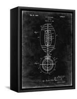 PP379-Black Grunge Football Game Ball 1925 Patent Poster-Cole Borders-Framed Stretched Canvas