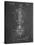 PP379-Chalkboard Football Game Ball 1925 Patent Poster-Cole Borders-Stretched Canvas