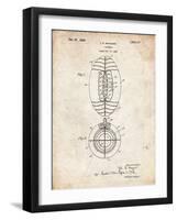 PP379-Vintage Parchment Football Game Ball 1925 Patent Poster-Cole Borders-Framed Giclee Print