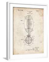 PP379-Vintage Parchment Football Game Ball 1925 Patent Poster-Cole Borders-Framed Giclee Print