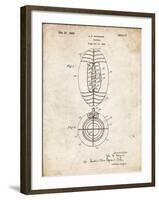 PP379-Vintage Parchment Football Game Ball 1925 Patent Poster-Cole Borders-Framed Giclee Print