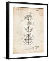 PP379-Vintage Parchment Football Game Ball 1925 Patent Poster-Cole Borders-Framed Giclee Print