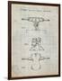 PP385-Antique Grid Parchment Skateboard Trucks Patent Poster-Cole Borders-Framed Premium Giclee Print