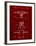PP385-Burgundy Skateboard Trucks Patent Poster-Cole Borders-Framed Giclee Print