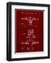 PP385-Burgundy Skateboard Trucks Patent Poster-Cole Borders-Framed Giclee Print