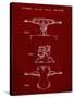 PP385-Burgundy Skateboard Trucks Patent Poster-Cole Borders-Stretched Canvas