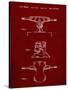 PP385-Burgundy Skateboard Trucks Patent Poster-Cole Borders-Stretched Canvas