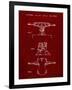 PP385-Burgundy Skateboard Trucks Patent Poster-Cole Borders-Framed Giclee Print