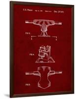 PP385-Burgundy Skateboard Trucks Patent Poster-Cole Borders-Framed Premium Giclee Print