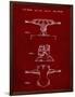 PP385-Burgundy Skateboard Trucks Patent Poster-Cole Borders-Framed Premium Giclee Print