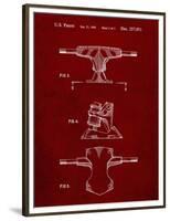 PP385-Burgundy Skateboard Trucks Patent Poster-Cole Borders-Framed Premium Giclee Print