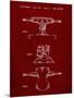 PP385-Burgundy Skateboard Trucks Patent Poster-Cole Borders-Mounted Premium Giclee Print
