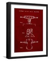 PP385-Burgundy Skateboard Trucks Patent Poster-Cole Borders-Framed Giclee Print