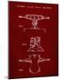 PP385-Burgundy Skateboard Trucks Patent Poster-Cole Borders-Mounted Giclee Print