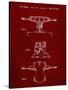 PP385-Burgundy Skateboard Trucks Patent Poster-Cole Borders-Stretched Canvas