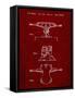 PP385-Burgundy Skateboard Trucks Patent Poster-Cole Borders-Framed Stretched Canvas